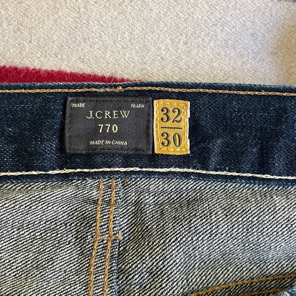 J. Crew Dark Indigo Straight Leg Jeans - Picture 2 of 6